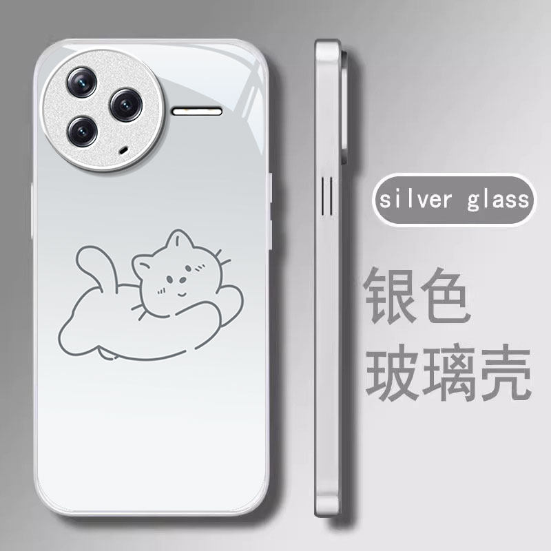 适用红米k80手机壳新款高级感K70Pro女redmi奔跑狗狗至尊版K70E可爱k60创意k40s玻璃K50简约K30专用保护套女,淘宝优惠券,粉丝福利购,淘宝优惠卷