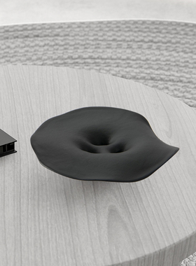 Rzone 极简风轻奢黑白t陶瓷插花器果盘玄关高档会所设计师茶几摆