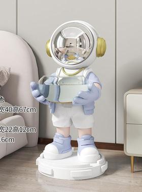新款创意太空人鱼缸客厅高档家居商用办公轻奢宇航员落地装饰摆件