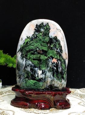 天然奇石青海七彩石原石黄河石头国画石家居客厅装饰摆件收藏包邮