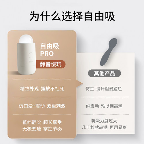 OKA自由吸PRO女性吮吸宿舍静音成人情趣小玩具女生阴蒂用品自慰器 - 图2