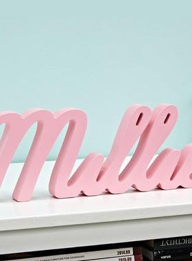 北欧英文字母摆件立体创意儿童样板房卧室家居装饰品桌面拍摄道具