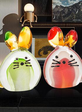 琉璃工艺礼品摆饰生肖摆件现代北欧家居装饰品酒柜书桌办公室生日