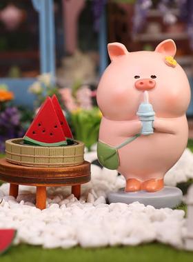 便便小猪摆件车载搞笑猪猪汽车装饰品车内可爱电脑工位桌面女生