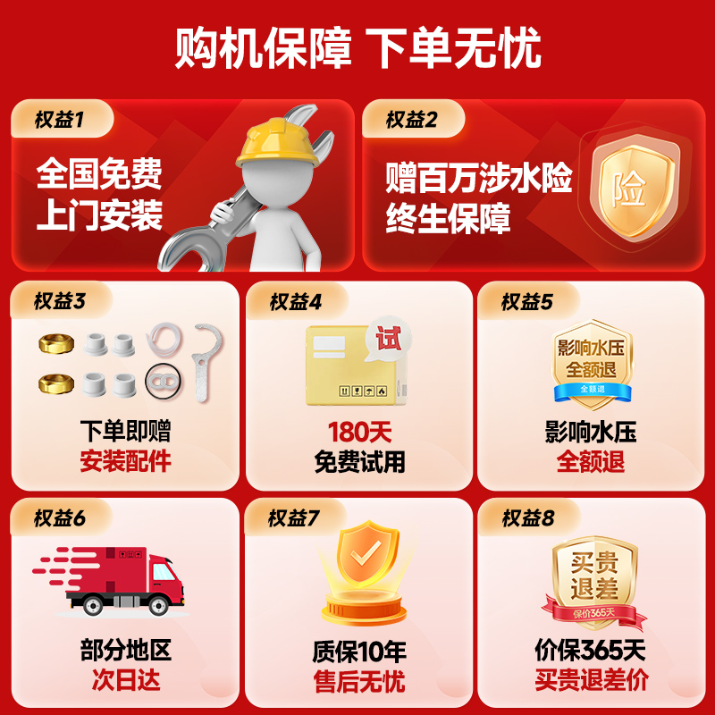 西屋前置过滤器新款家用自动反冲洗全铜防爆自来水全屋净水净饮机