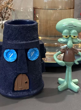 章鱼哥笔托工艺品桌面摆件