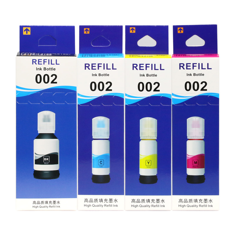 适用EPSON爱普生002墨水L4158 L4156 L4166 L4167 L4168 L4169 L14158打印机墨水补充装墨汁墨盒4色连供墨水 - 图0