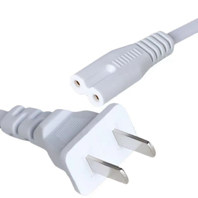 8字电源线2口两孔通用久量台灯液晶电视打印机投影仪音响充电线 - 图0