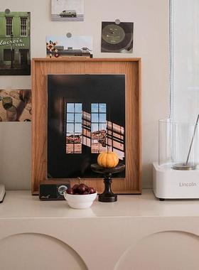 态生活diy磁吸挂墙相框打印照片背景实木收纳装饰海报框展示画框