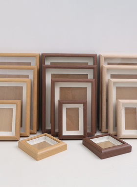 现代美式苦咖啡中空8寸相框摆件家居客厅办公室桌面装饰摆台