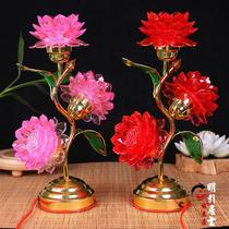 Buddhas pink red big red three pints of lotus light LED for the Buddhas light Buddha Hall for the lamp Buddha for the lamp Buddhas unit price package