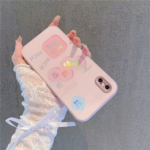 苹果X手机壳XR新款xs防摔xsmax网红iphonexmax套iPhoneX女iPhoneXR男xmax全包ipx叉xsmas玻璃max简约诸事顺遂 - 图3