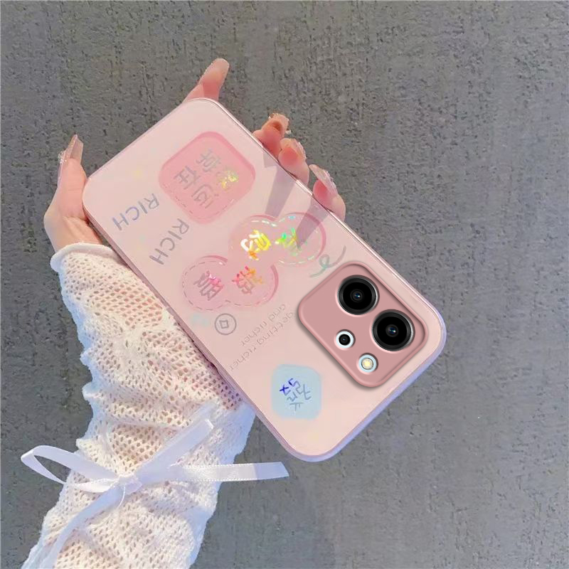 适用荣耀80SE手机壳HONOR8OSE保护套ES华为新款H0N0R80S80E钢化玻璃全包防摔曲屏简约曲面屏专用男女诸事顺遂 - 图3