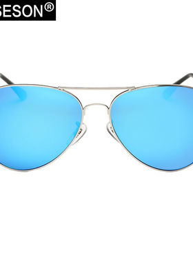 砾石情侣偏光太阳镜圆框炫彩时尚墨镜细腿男女蛤蟆眼镜可定制近视