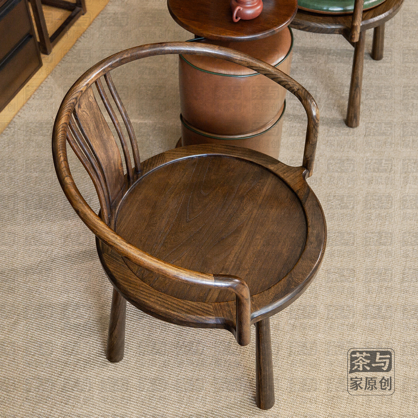 古典中式椅子圈椅太师椅实木休闲椅可旋转茶桌椅喝茶看书榫卯结构,淘宝优惠券,粉丝福利购,淘宝优惠卷