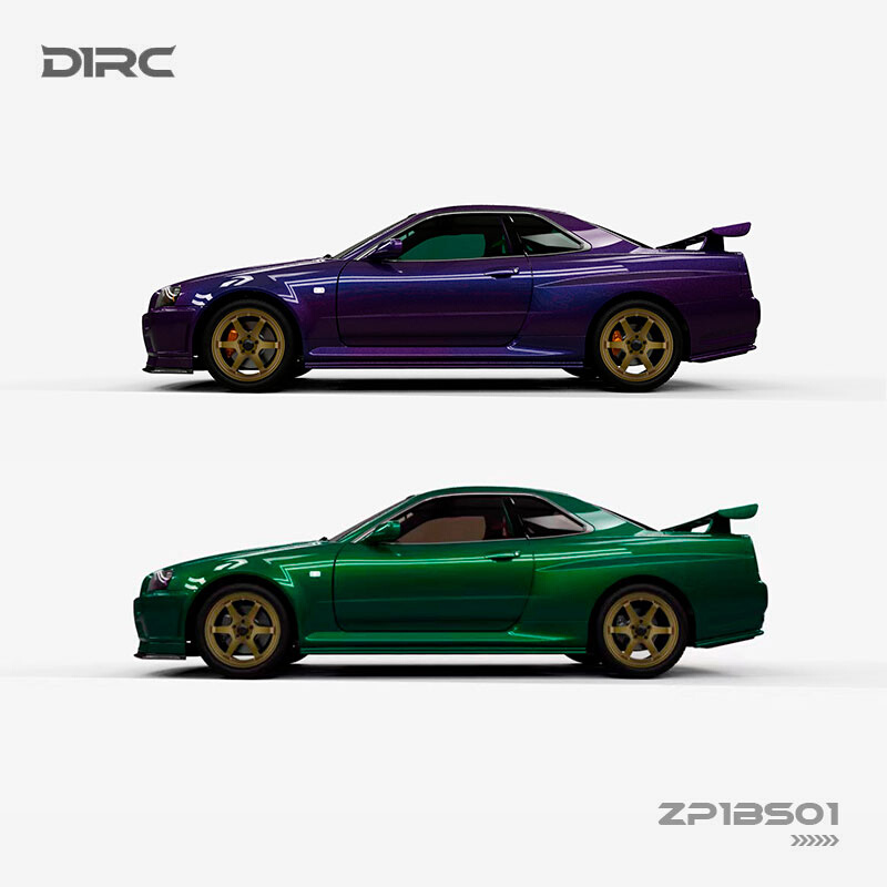 D1RC GTR R34 遥控电动仿真模型车  2.2寸平跑漂移专用金属轮毂 - 图3