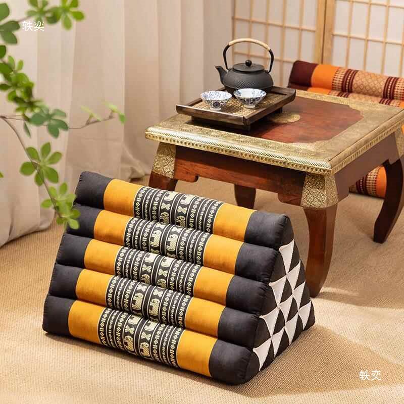 Thai kapok triangle cushion home living room sofa pillow large back bay window bedroom lumbar pillow tatami pillow