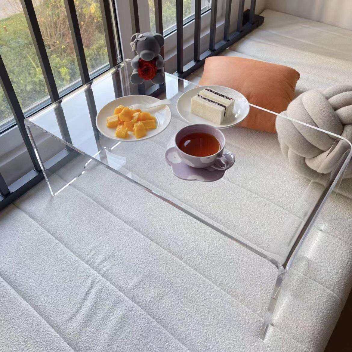 亚克力茶几透明简约网红家用边几北欧卧室角几沙发边柜飘窗小桌子,淘宝优惠券,粉丝福利购,淘宝优惠卷