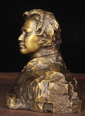 铜主席 像摆件 青年主席摆件 毛爷爷铜 像摆件 铜橘子洲头摆件