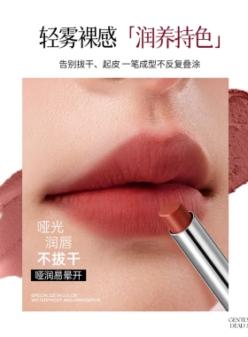 QXQY轻雾柔感口红滋润保湿哑光雾面丝绒柔雾素颜持久不易沾杯口红