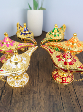 阿拉丁神灯金属镶钻大号摆件