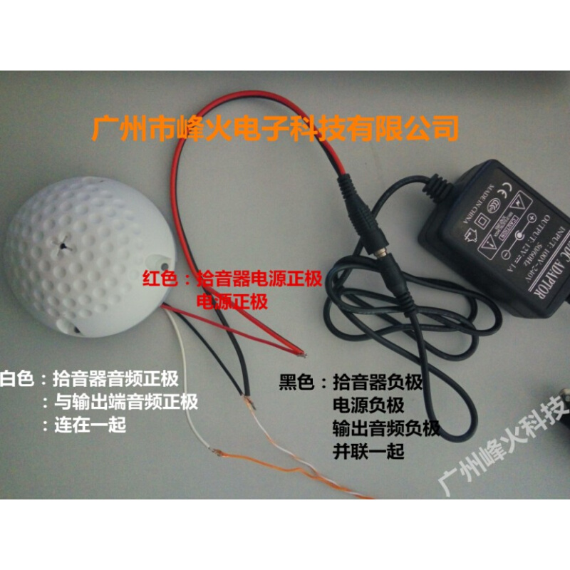 峰L火拾音器专用电源适配器 识音器电源 集音器专用12V1A稳压电源 - 图1