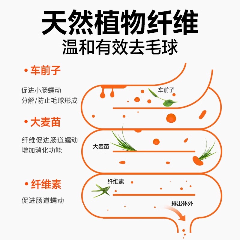 麦富迪小橙帽冻干化毛球片猫草片猫多维猫咪维生素化毛膏猫咪宠物 - 图3