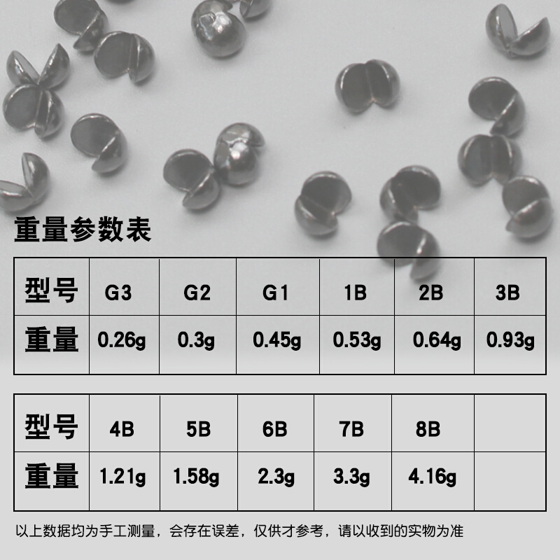 矶钓咬铅炭黑开口铅坠溪流铅豆垂钓夹铅钓鱼微铅配件筏钓咬铅-图1