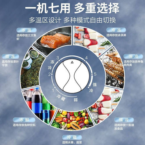 美菱一级节能单温家商用卧式冰柜超低温全速冷冻雪柜 - 图3