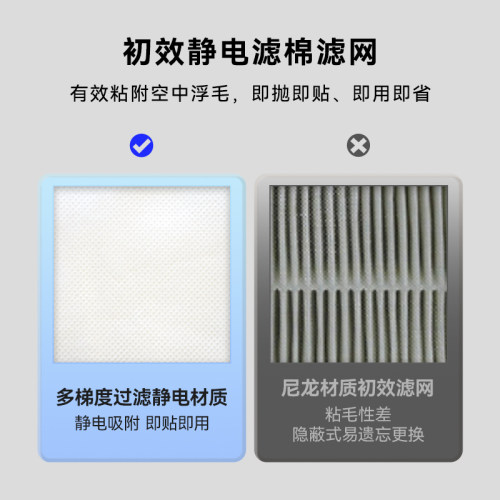大宇猫用空气净化器初效静电棉滤网（1盒10片装） - 图0