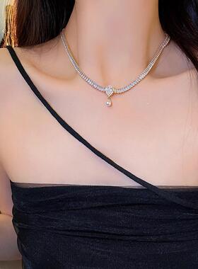 韩系爆款精致锆石项链ins潮