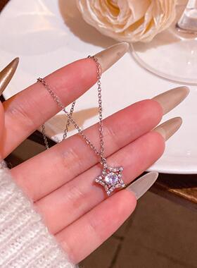 轻奢小众高级感精致锆石五角星