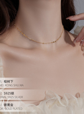 高级感S925银心形项链女夏choke