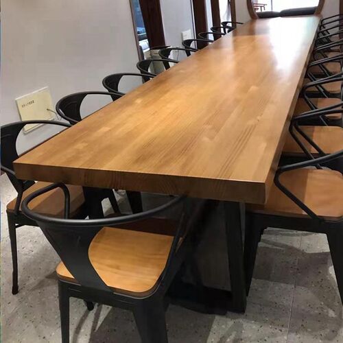 古实木大板桌e桌多会议客厅大长桌卧室办公电人dy-88脑书桌工业风 - 图1