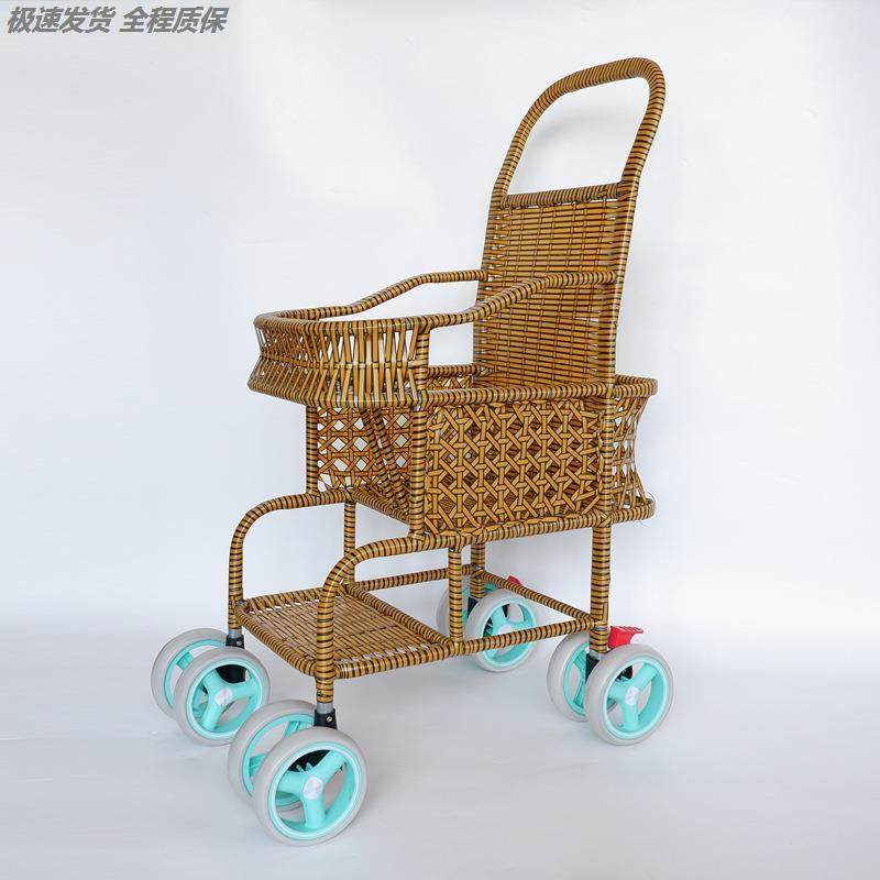 宝宝竹藤推车夏季婴儿仿藤椅推车轻便竹编儿童竹子小推车小孩推车,淘宝优惠券,粉丝福利购,淘宝优惠卷