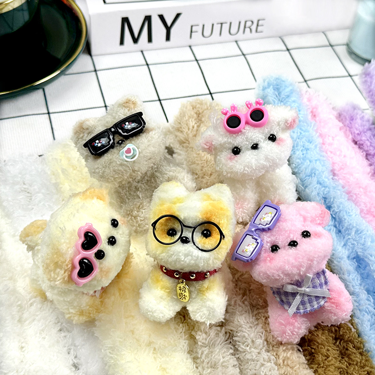 珊瑚绒扭扭棒小狗套装儿童手工diy材料包15mm超密毛绒加粗毛根,淘宝优惠券,粉丝福利购,淘宝优惠卷