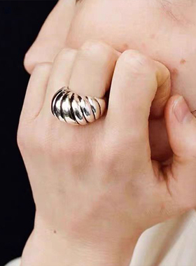 韩国ins风时尚牛角包戒指时髦