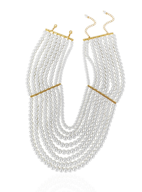 小众名媛高级感女款项链多层珍珠