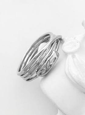 ins小众设计多层不规则戒指