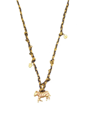 复古小众设计大斑马编绳长项链