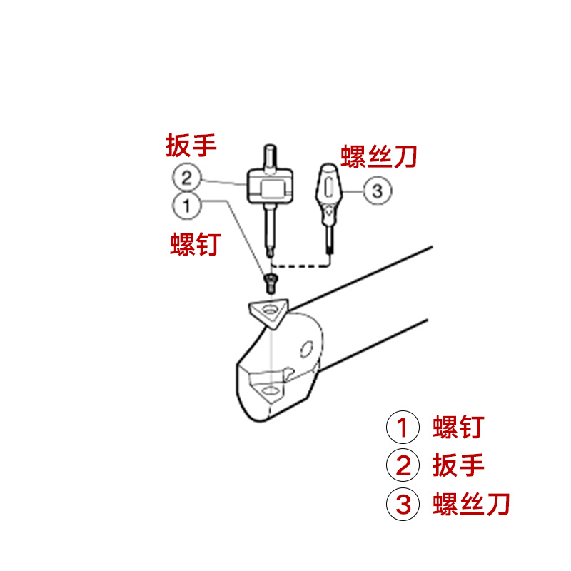 数控内孔刀杆镗孔刀杆镗内孔刀片60度菱形刀片S20Q-SDWCR11正反刀 - 图0