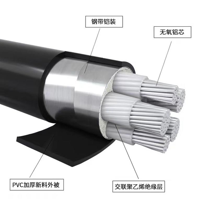 YJLV22铝芯铠装电缆3/4/5芯150 185 240 300 400平方地埋三相四线 - 图2