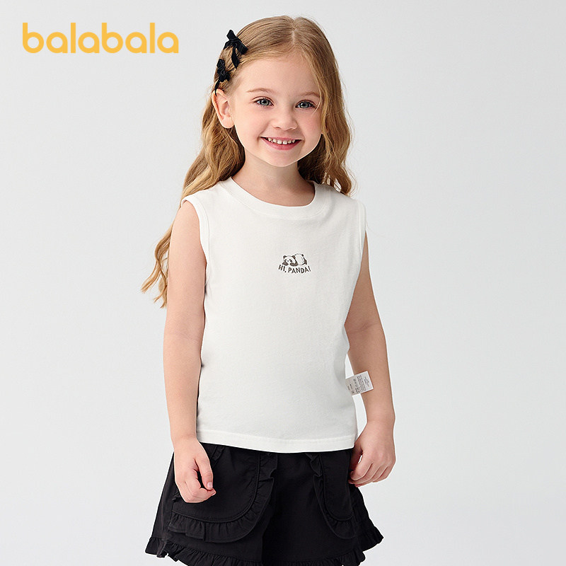 巴拉巴拉宝宝背心打底夏季无袖短袖纯棉