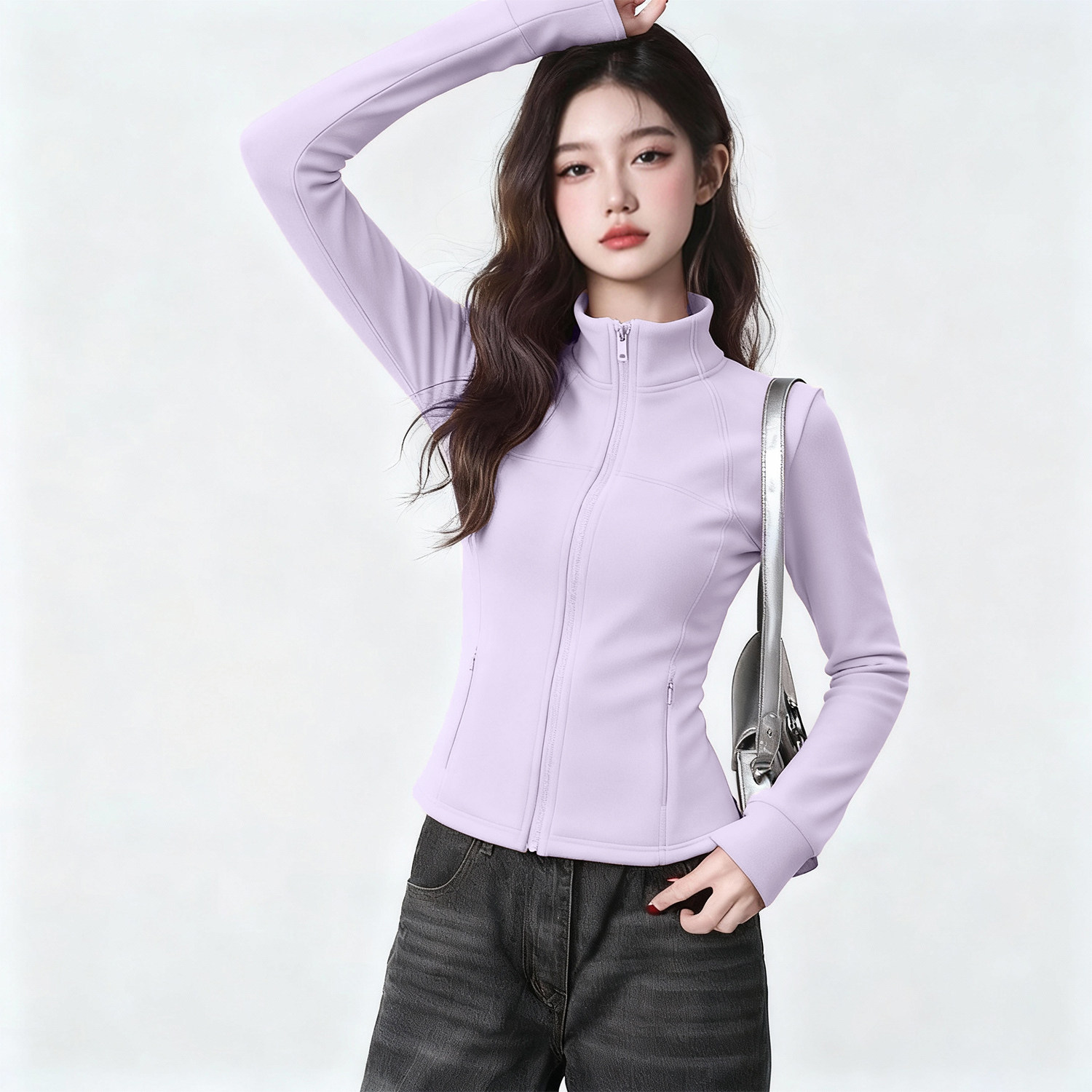 真维斯黑色立领摇粒绒外套女2026新款秋冬修身冲锋衣内胆抓绒衣W,淘宝优惠券,粉丝福利购,淘宝优惠卷