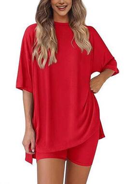 Women's Two Piece Lounge Set 2025 Summer Casual Oversized Sh