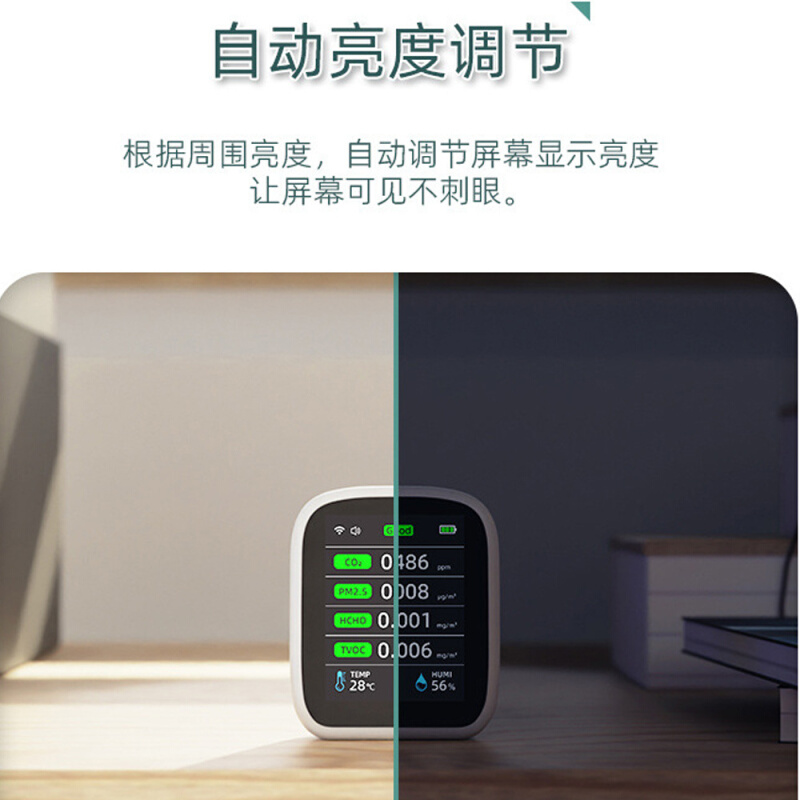 多功能空气质量检测仪颗粒物甲醛甲苯CO2二氧化碳高精度涂鸦智能 - 图1