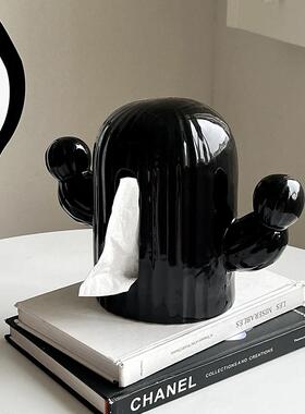 仙人掌纸巾盒高级感小众装饰品摆件客厅卧室房间改造家居用好物件