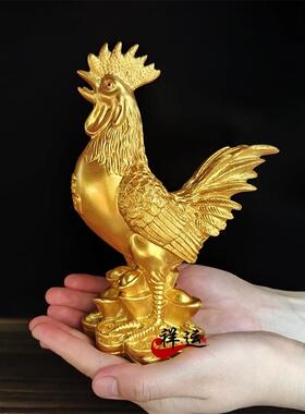 金鸡摆件仿铜公鸡福字公鸡十二生肖鸡家居客厅玄关装饰工艺品摆设