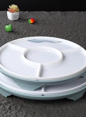 密胺餐具四格卤水卤味拼盘商用套装饭店海鲜分格盘点心小吃凉菜盘