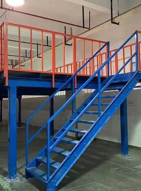 江苏厂房阁楼货架库房货架搭建二楼平台重型阁楼式货架可拆卸定